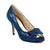 Front - Lunar Womens/Ladies Mira Diamante Peep Toe Court Shoes