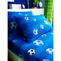 Blue - Front - Football Fitted Sheet Set