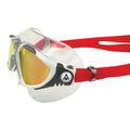 White-Silver-Red - Pack Shot - Aquasphere Unisex Adult Vista Mirrored Swimming Goggles