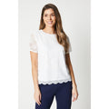 Ivory - Front - Principles Womens-Ladies Lace T-Shirt
