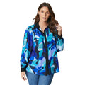Cobalt - Front - Principles Womens-Ladies Abstract Shirt