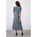 Blue - Back - Dorothy Perkins Womens-Ladies Floral Petite Midi Dress