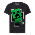 Black - Front - Minecraft Boys Creeper Inside T-Shirt