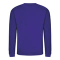 Purple - Back - AWDis Just Hoods AWDis Unisex Crew Neck Plain Sweatshirt (280 GSM)