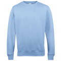 Sky Blue - Front - AWDis Just Hoods AWDis Unisex Crew Neck Plain Sweatshirt (280 GSM)