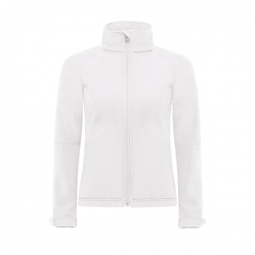 Front - B&C Womens Hooded Premium Softshell Jacket (Windproof, Waterproof & Breathable)