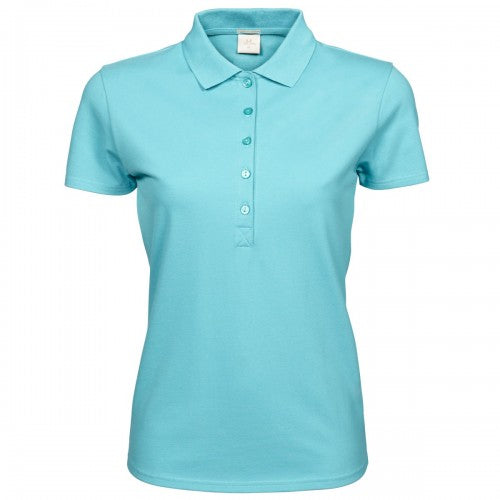 Front - Tee Jays Womens/Ladies Luxury Stretch Short Sleeve Polo Shirt