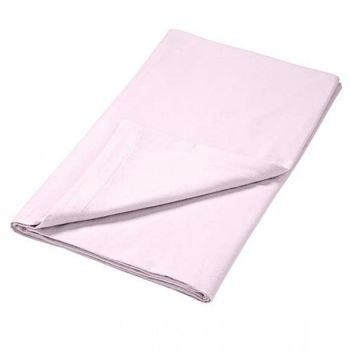Pink - Back - Belledorm 200 Thread Count Egyptian Cotton Flat Sheet