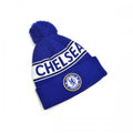 Front - Chelsea FC Unisex Adults Knitted Bobble Hat