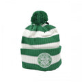 Green-White - Front - Celtic FC Unisex Adult Bobble Knitted Beanie