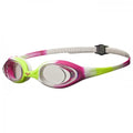 Lime-Fuchsia-White - Front - Arena Childrens-Kids Spider Swimming Goggles
