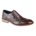 Front - Roamers Mens Leather Brogue Oxford Shoes