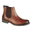Front - Roamers Mens Leather Twin Gusset Ankle Boots