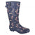 Front - StormWells Womens/Ladies Floral Wide Leg Wellington Boots