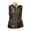 Nutmeg - Front - Eastern Counties Leather Womens-Ladies Gilly Sheepskin Gilet
