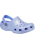 Neon Purple - Front - Crocs Childrens-Kids Classic Glitter Clogs
