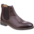 Front - Cotswold Mens Corsham Town Leather Pull On Casual Chelsea Ankle Boots