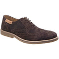 Front - Cotswold Mens Chatsworth Suede Oxford Brogue Lace Up Casual Shoes