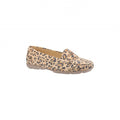 Front - Hush Puppies Womens/Ladies Margot Leopard Print Suede Loafers