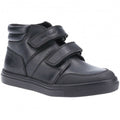 Front - Hush Puppies Boys Seth Leather School Shoes