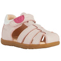 Front - Geox Girls Macchia First Steps Leather Sandals