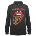 Front - Amplified Womens/Ladies Leopard Tongue The Rolling Stones Hoodie