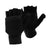Front - FLOSO Mens Plain Thermal Winter Capped Fingerless Gloves