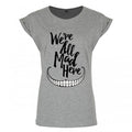 Front - Grindstore Womens/Ladies We`re All Mad Here Premium T-Shirt