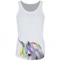 Front - Inquisitive Creatures Womens/Ladies Rainbow Unicorn Vest Top