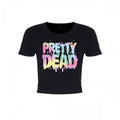 Front - Grindstore Womens/Ladies Pretty Dead Pastel Goth Crop Top