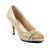 Front - Lunar Womens/Ladies Lyla Peep Toe Court Shoes