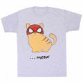 Front - Spider-Man Unisex Adult Meow Miles Morales T-Shirt