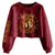 Front - Harry Potter Womens/Ladies Gryffindor Constellation Acid Wash Crop Sweatshirt