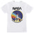 Front - NASA Unisex Adult Distressed Rocket T-Shirt