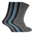 Front - Mens 100% Cotton Ribbed Classic Socks (Pack Of 6)