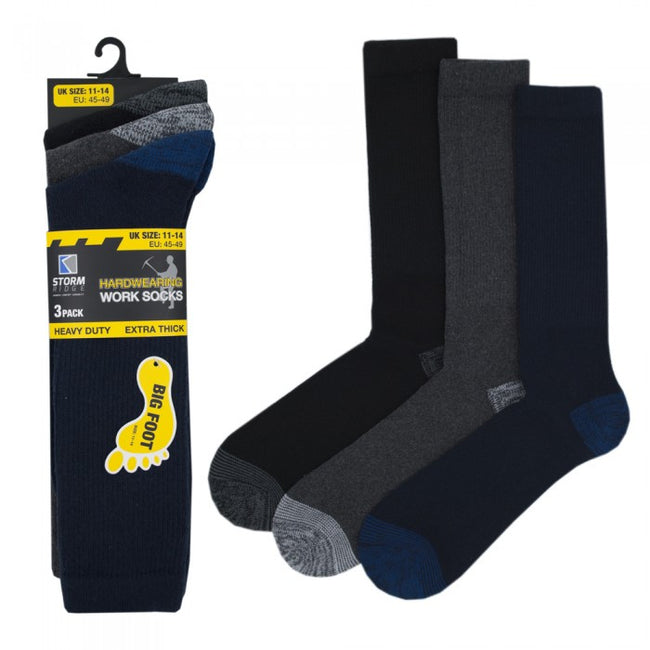 Front - Storm Ridge Mens Hardwearing Work Socks (3 Pairs)