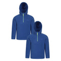 Front - Mountain Warehouse Childrens/Kids Camber Quarter Zip Hoodie (Pack of 2)