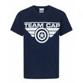 Front - Marvel Childrens/Boys Official Captain America Civil War Team Cap T-Shirt