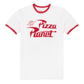 Front - Toy Story Womens/Ladies Ringer Pizza Planet T-Shirt