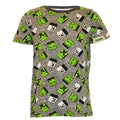 Front - Minecraft Boys Zombie Creeper All-Over Print T-Shirt
