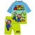Front - Super Mario Boys Short-Sleeved Swim Set