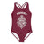 Front - Harry Potter Girls Hogwarts One Piece Swimsuit