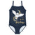 Front - Harry Potter Girls Hogwarts One Piece Swimsuit
