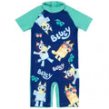Front - Bluey Boys One Piece Swimsuit