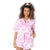Front - Barbie Womens/Ladies Tie Dye Towelling T-Shirt & Shorts Set