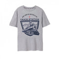 Front - Yellowstone Mens Train Station Short-Sleeved T-Shirt