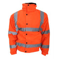 Front - Warrior Memphis High Visibility Bomber Jacket / Safety Wear / Workwear