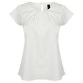 Front - Henbury Womens/Ladies Pleat Front Short Sleeve Top