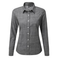 Front - Premier Womens/Ladies Long Sleeve Chambray Shirt