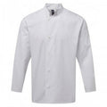 Black - Front - Premier Mens Essential Long-Sleeved Chef Jacket